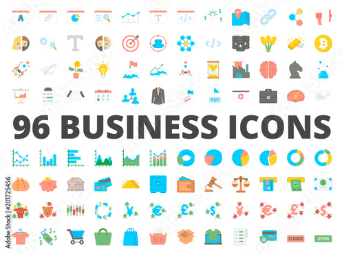 Business icon vector flat