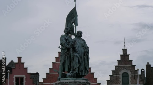 Statue of Jan Breydel and Peter de Coninck photo