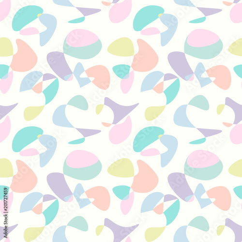 Pattern with geometric style. Vector background 40s  50s  60s retro design 