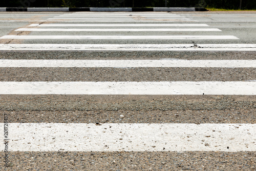 Wallpaper Mural white stripes of a pedestrian crossing across the road Torontodigital.ca