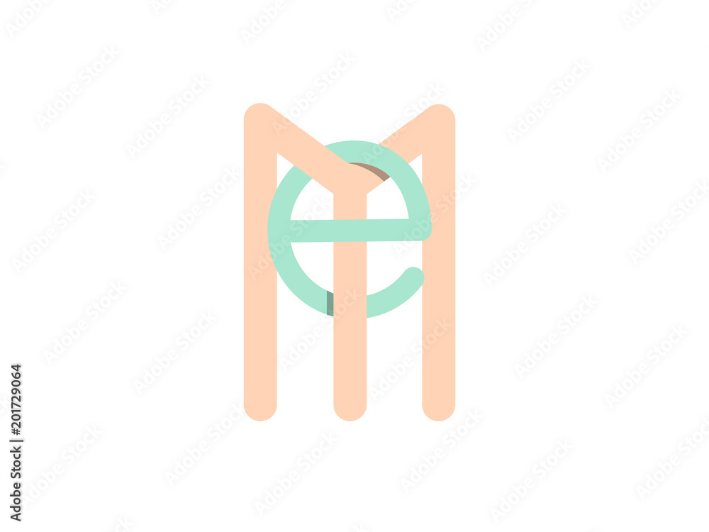 ME and EM Initial Logo for your startup venture ME and EM Initial Logo for your startup venture