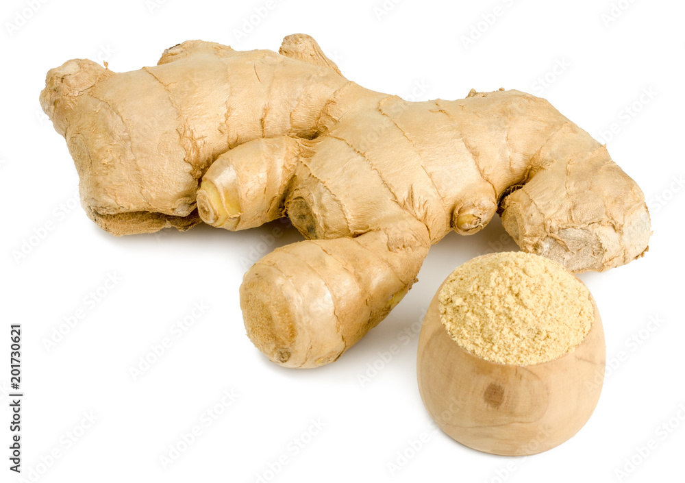 Ginger root isolated on white background Ginger root isolated on white background