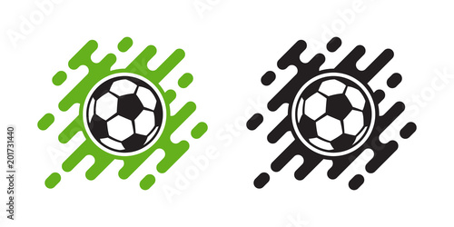 Soccer ball vector icon isolated on white. Football ball icon