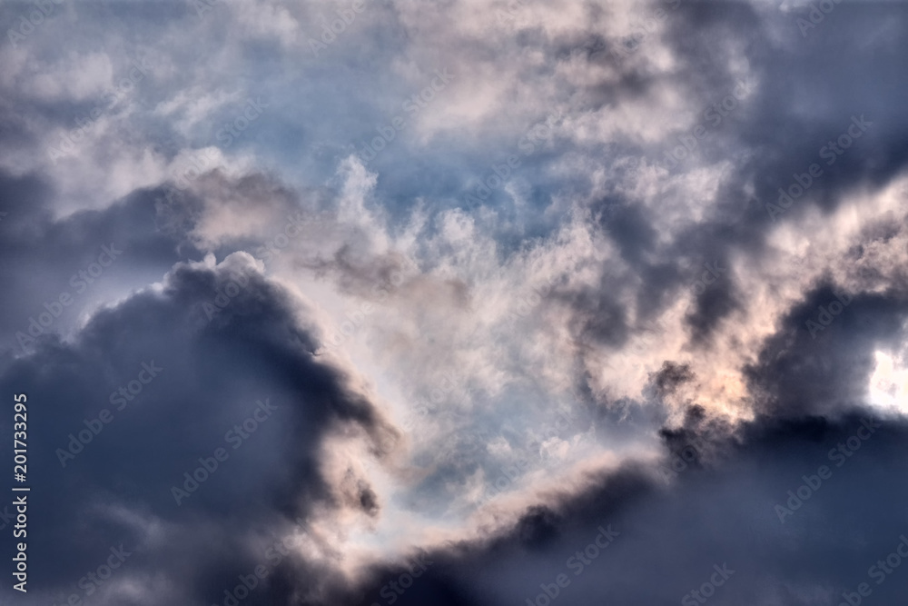 Lovely cloudy sky background.