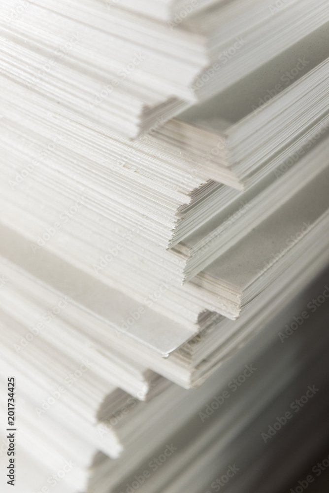 STACKED OF PRINTING PAPER,close up STACKED OF PRINTING PAPER,close up