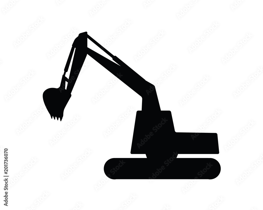 excavator silhouette design illustration, silhouette style design, designed for icon and animation excavator silhouette design illustration, silhouette style design, designed for icon and animation