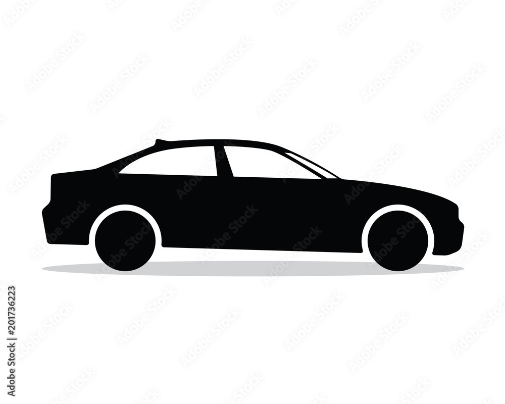 car silhouette design illustration, silhouette style design, designed for icon and animation