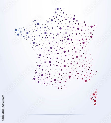 Abstract map of France