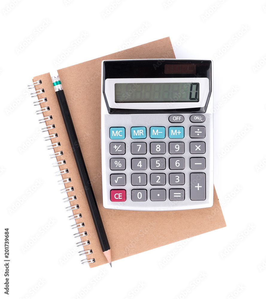 White office desk table with school accessories with office supplies. Top view with copy space White office desk table with school accessories with office supplies. Top view with copy space