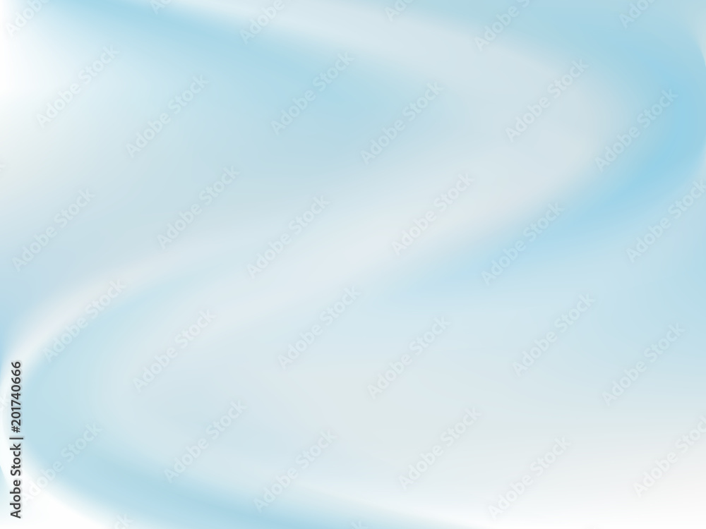 Fototapeta premium Pale blue background. Light blur backdrop. Delicate pattern. Abstract sky. Vector holographic texture. 