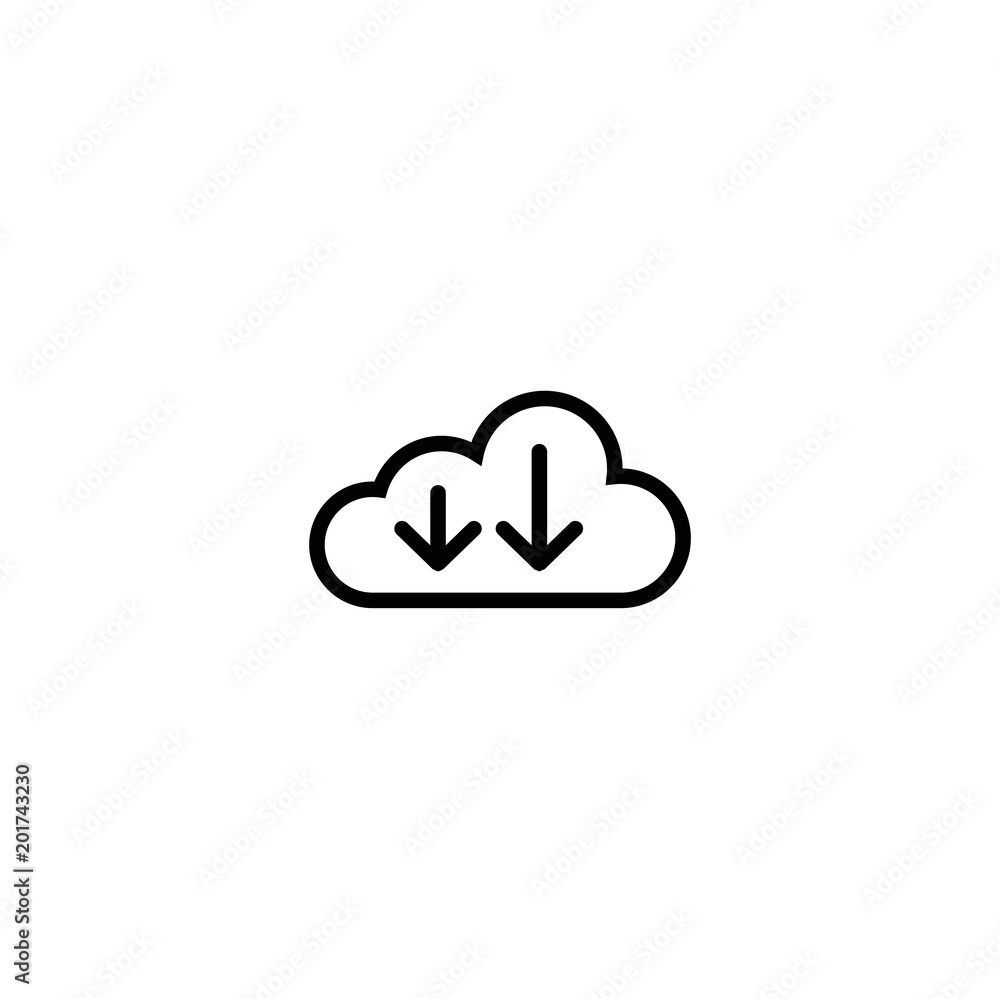 download cloud icon. sign design download cloud icon. sign design