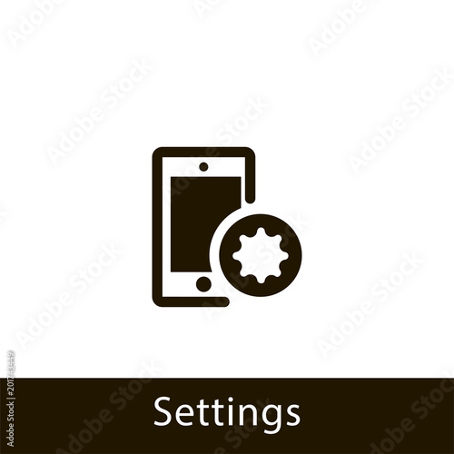 mobile icon. settings mobile. sign design photo