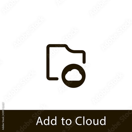 folder icon. add to cloud folder. sign design
