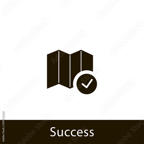 map icon. success map. sign design photo