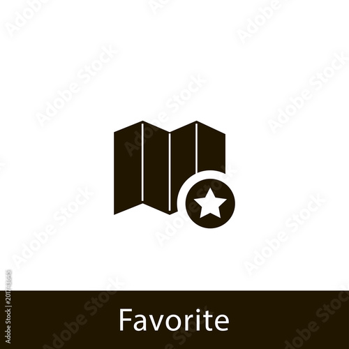 map icon. favorite map. sign design