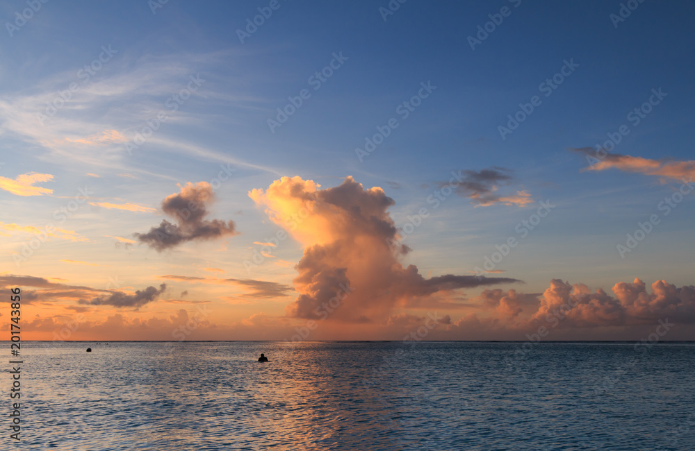 Beautiful sunset in Tumon beach Beautiful sunset in Tumon beach