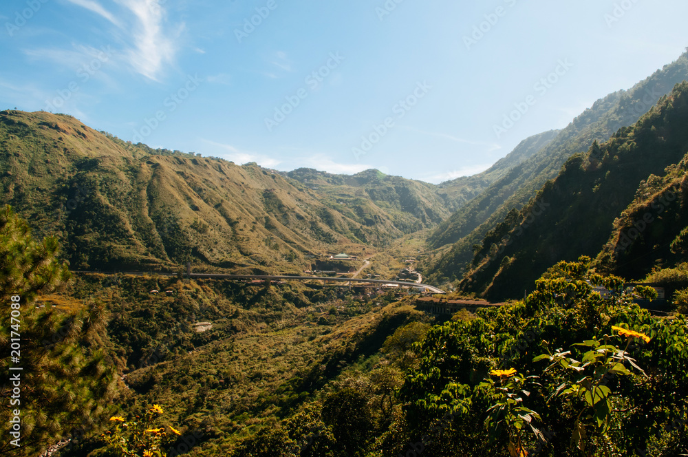 Beautiful mountain valley in Baguio, Luzon, Phillippines
