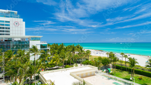 Aerial view city Miami Beach, South Beach, Florida, USA. © miami2you