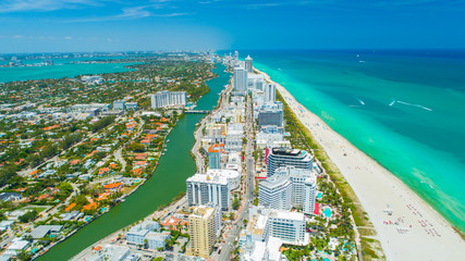 Fototapete Luftbild Luftaufnahme South Beach Miami Florida  © miami2you