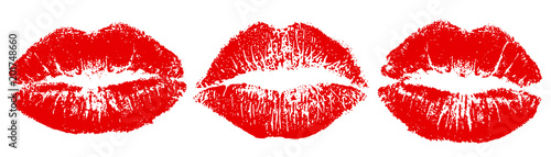 Photo Set imprint kiss lips – for stock