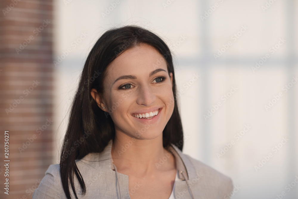 lose-up portrait of a modern young woman