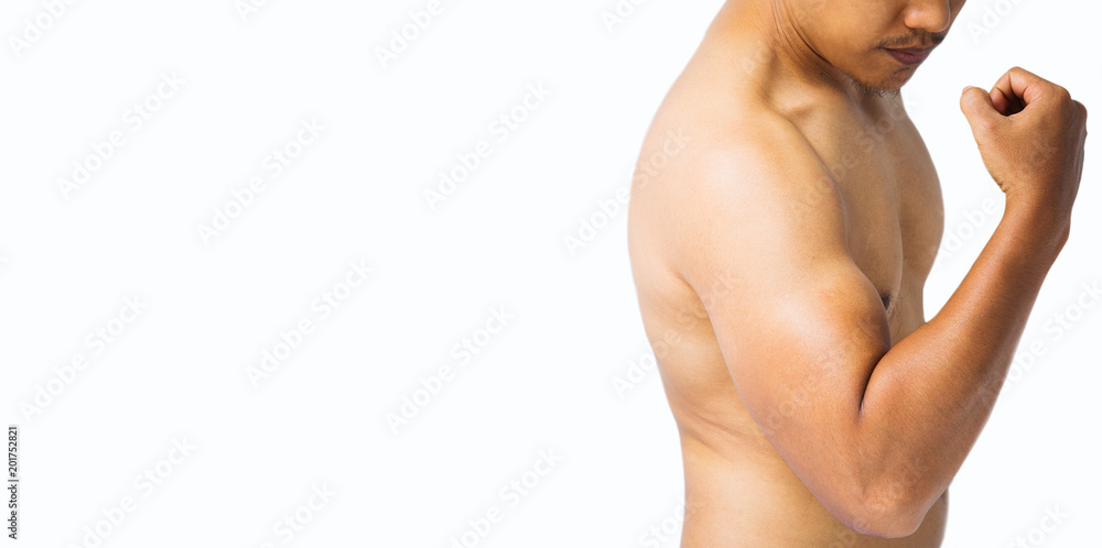 A men is lifting weights. A men is lifting weights.