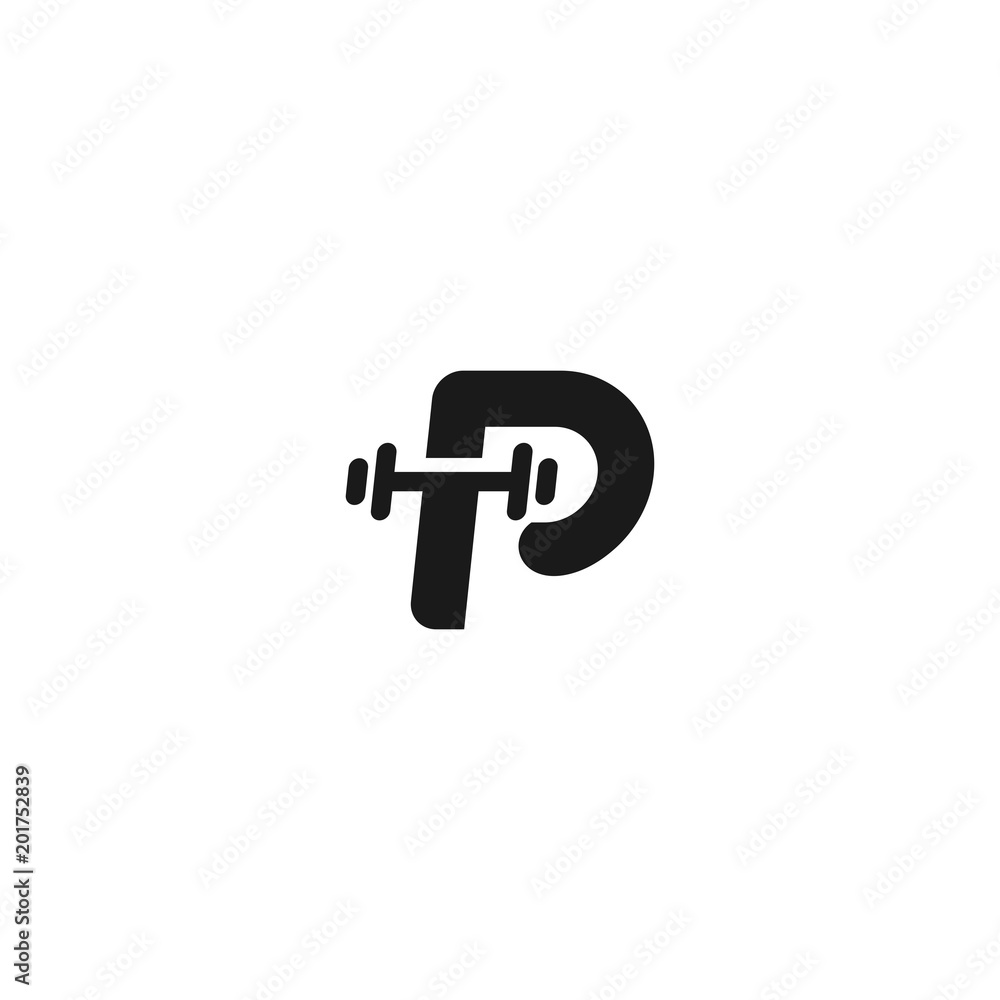 Letter P logo icon design template elements with fitness Letter P logo icon design template elements with fitness