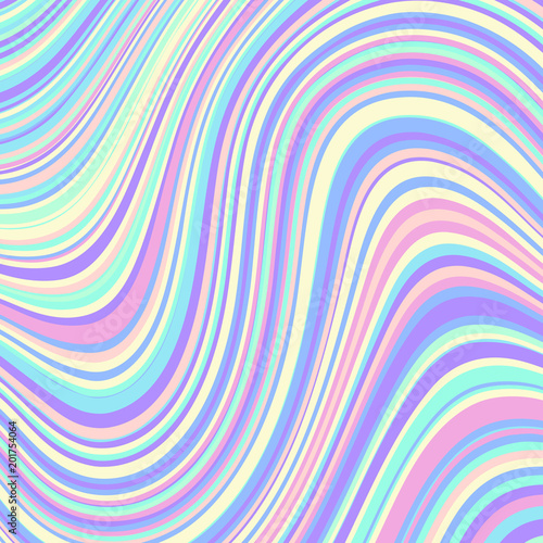 Abstract vector pattern. Curved wavy psychedelic irregular lines.