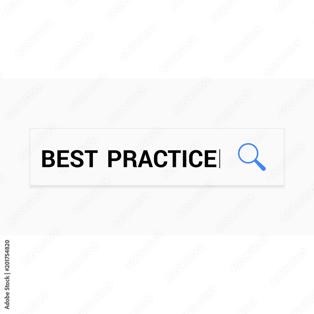 Education Concept: Magnifying Optical Glass With Words Best Practice Education Concept: Magnifying Optical Glass With Words Best Practice