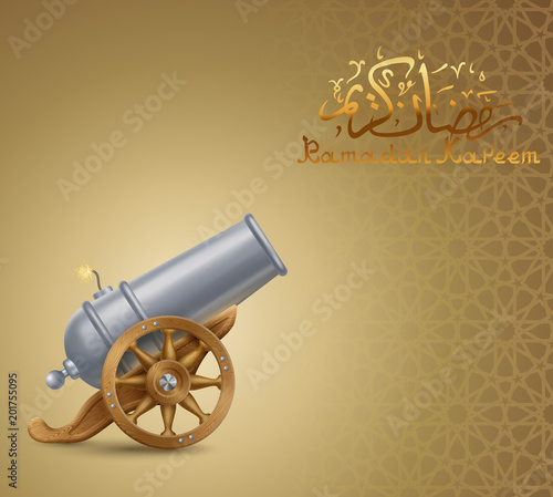 Ramadan Background with Cannon