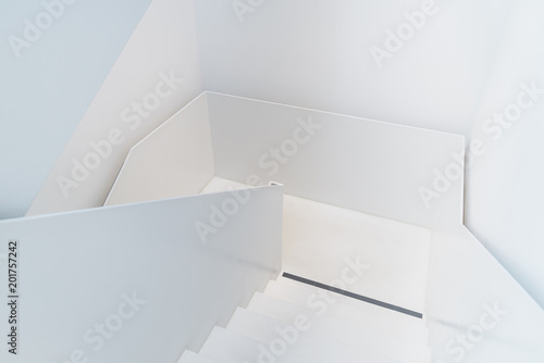 Architecture art abstract, white stairs step