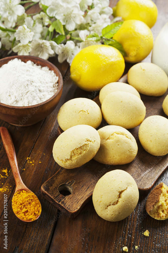 Fototapeta premium Homemade lemon cookies