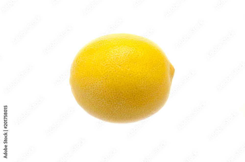 Creative layout of a lemon on a white background. The concept of Creative layout of a lemon on a white background. The concept of