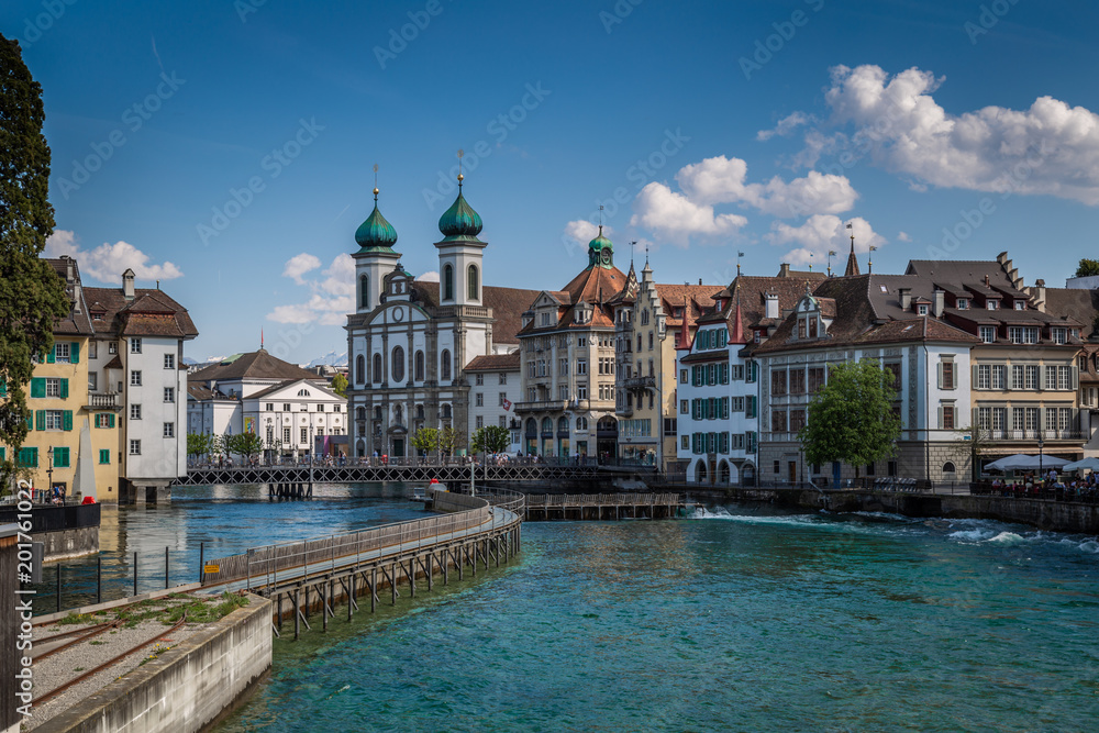 Lucerne church and river