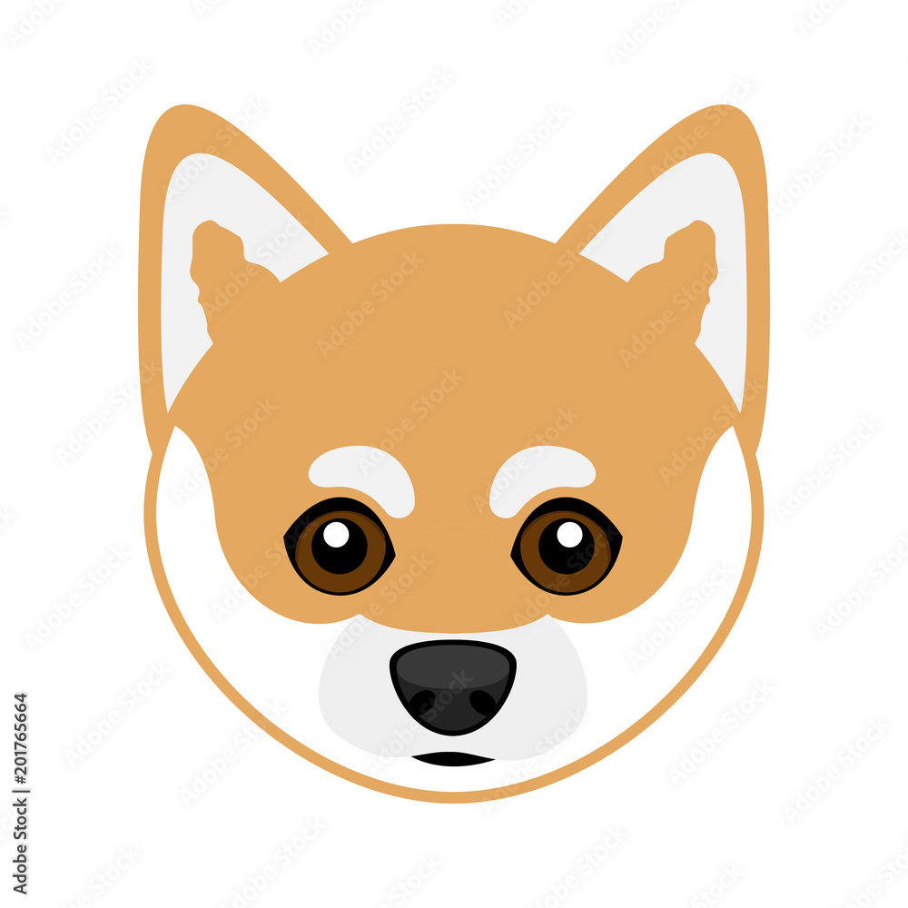 Premium Vector  Flat dog avatar illustration cute dog