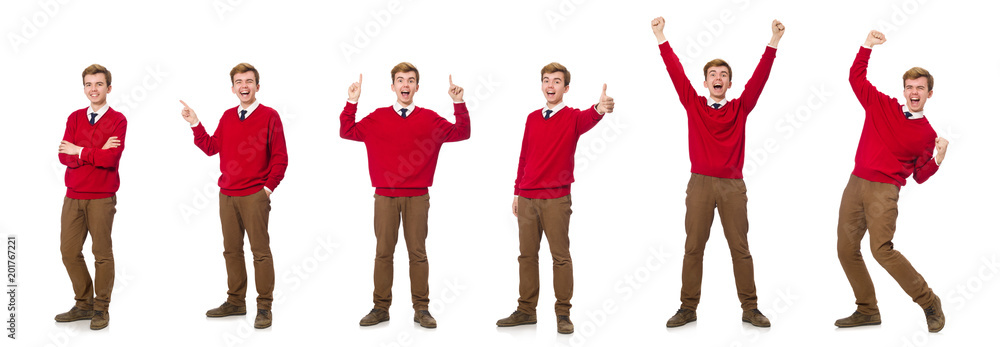 Student isolated on white Student isolated on white