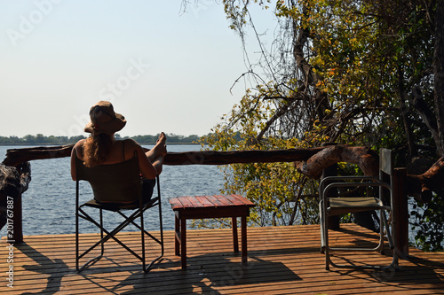 Relaxing on the Okavango Delta
