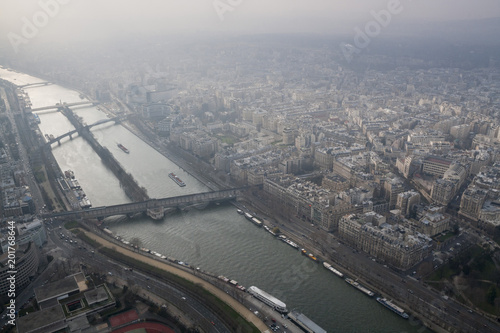 Paryż, Francja, widok z wieży Eiffla