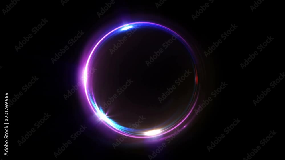 Abstract seamless loop neon background luminous swirling Glowing spiral cover