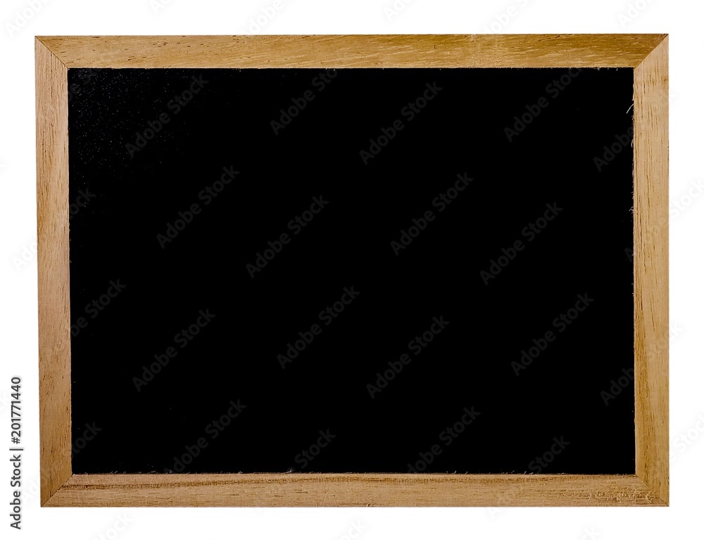 Wooden Frame with The Black Blackboard Background Wooden Frame with The Black Blackboard Background
