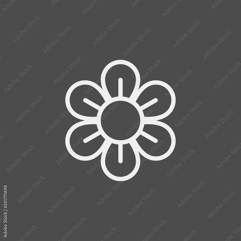 Flower flat vector icon