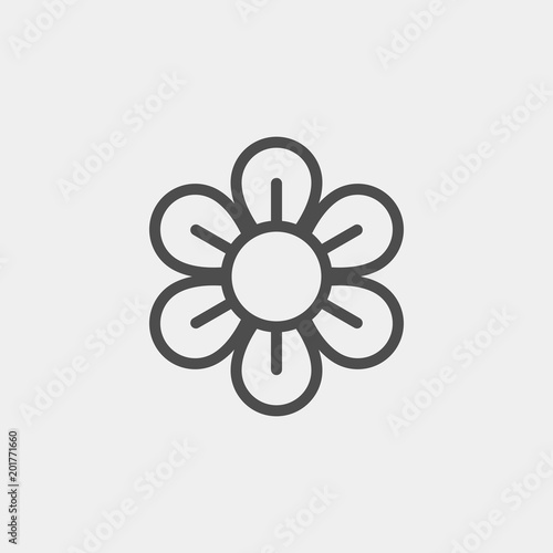 Flower flat vector icon