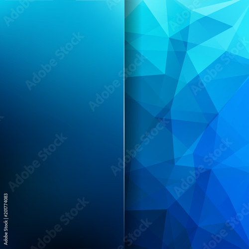 Abstract polygonal vector background. Blue geometric vector illustration. Creative design template. Abstract vector background for use in design