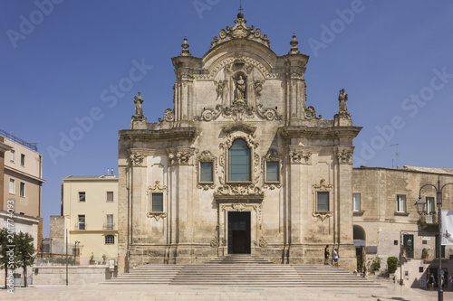 facade of Saint Francis church in Matera, Italy