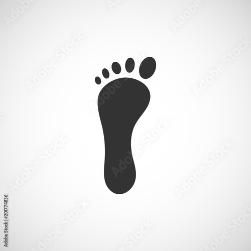 Footprint for your design. Flat icon for websites.