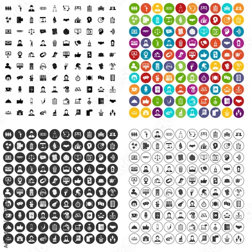 100 coherence icons set vector in 4 variant for any web design isolated on white