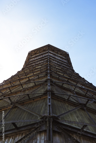 Old wooden cooling tower