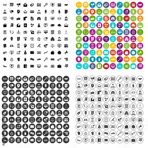 100 commerce department icons set vector in 4 variant for any web design isolated on white