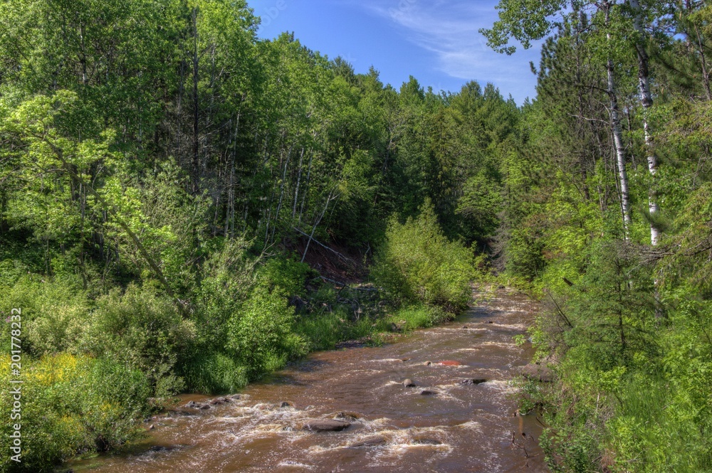 Obraz premium Lester Park is a popular City Park in Duluth, Minnesota during all Seasons