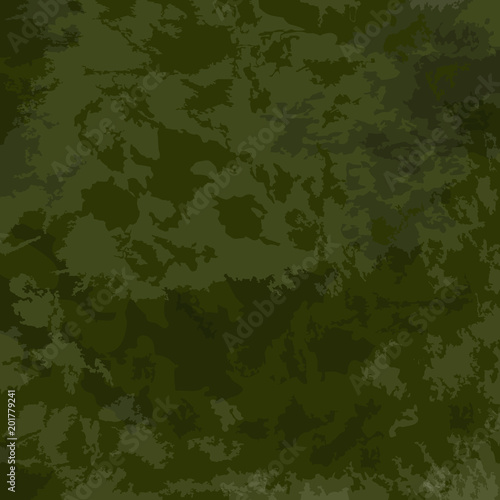 Khaki background. Green texture, camouflage. Vector green camouflage pattern